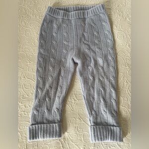 Ralph Lauren Baby Blue 100% Cashmere Cable Knit Pants, 18 Months